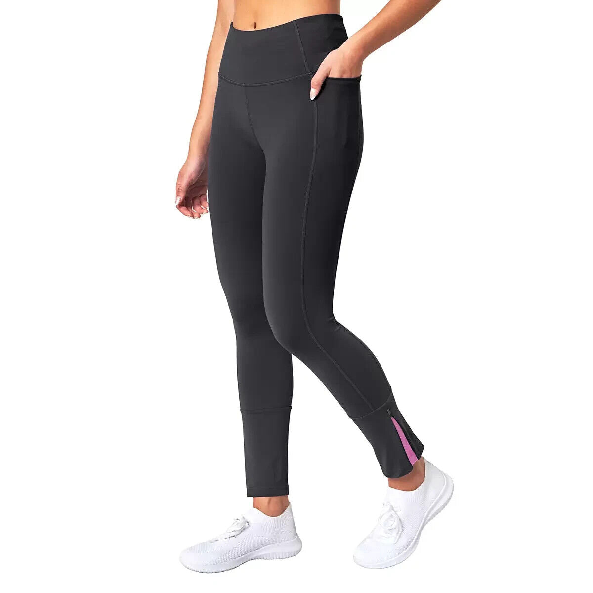 Mondetta Peached Interlock Leggings in Black - Small