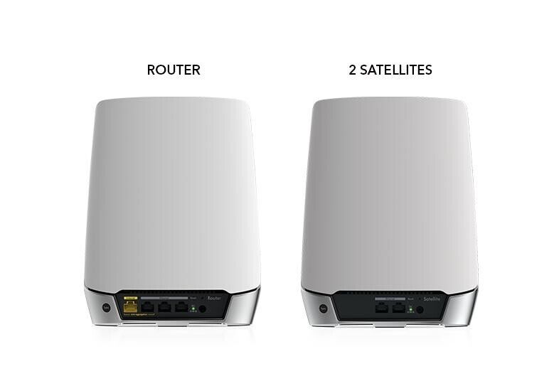 NETGEAR Orbi Mesh WiFi System (RBK753) AX4200 WiFi 6 Mesh Router +  2 Satellites