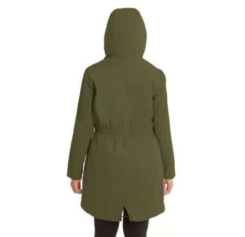 Kirkland Signature Women's Hooded Lightweight Jacket in Black & Green