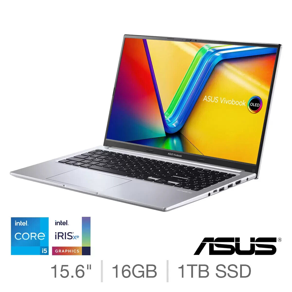 ASUS Vivobook Intel Core i5 16GB RAM 1TB SSD 15.6" OLED Laptop X1505VA-MA577W