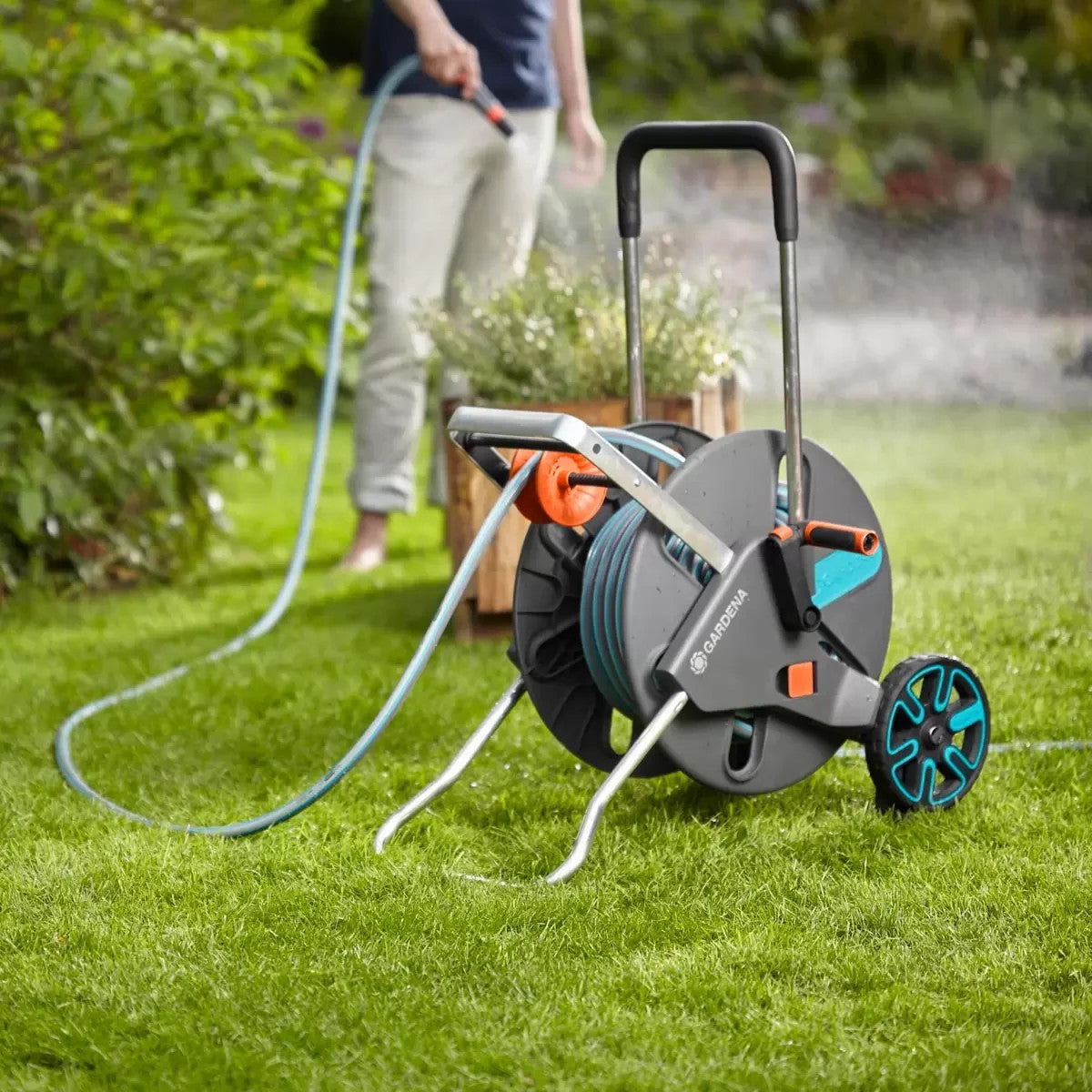 GARDENA Hose Trolley CleverRoll read description