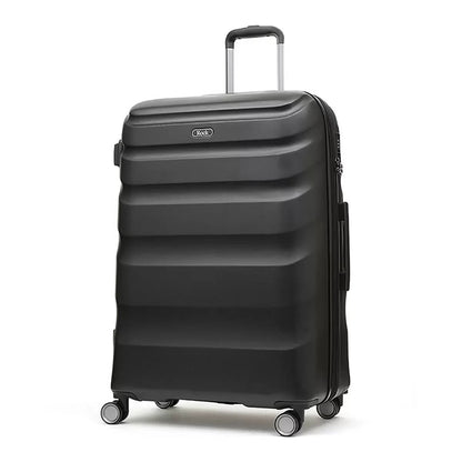 Rock Bali 3 Piece Hardside Luggage Set in Black NEW