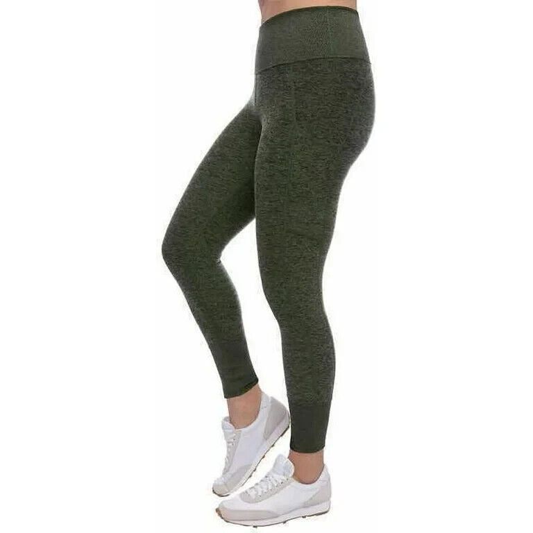 Kirkland Signature Ladies Brushed Capri Legging in Kelp Green S M L XL