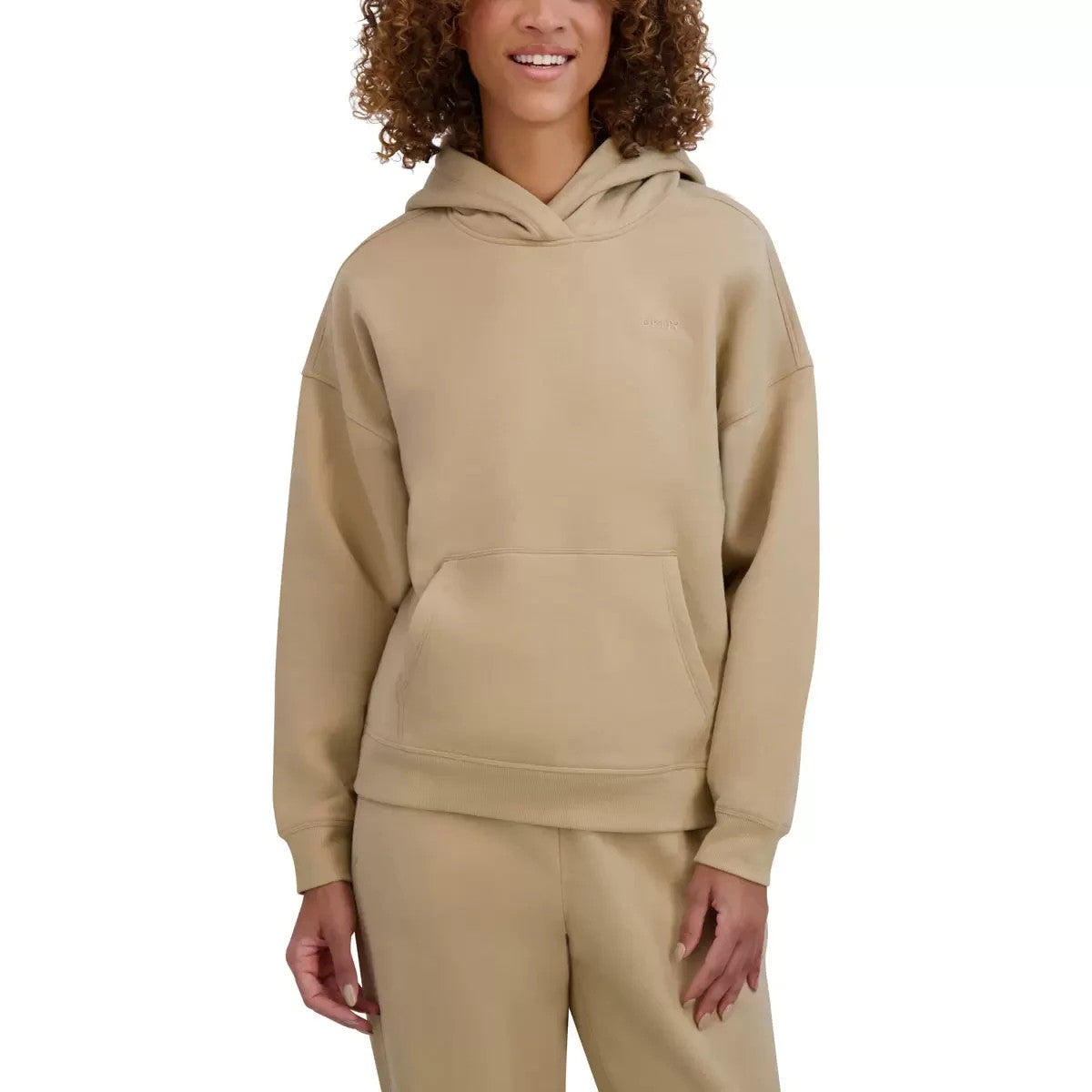 DKNY Sport Women's Fleece Hoodie in Beige