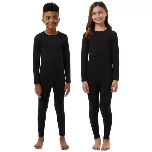 32 Heat Kids Plush Base Layer Set in Black L (10-11 years)