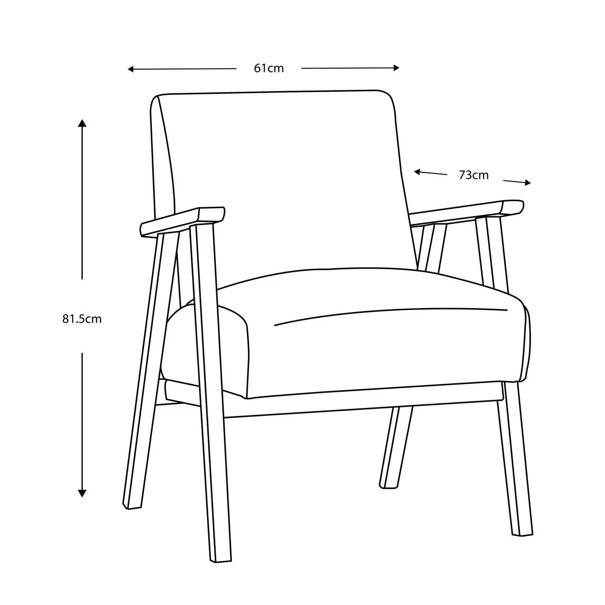 Gallery Neyland Natural Linen Armchair Chair Solid Wood New