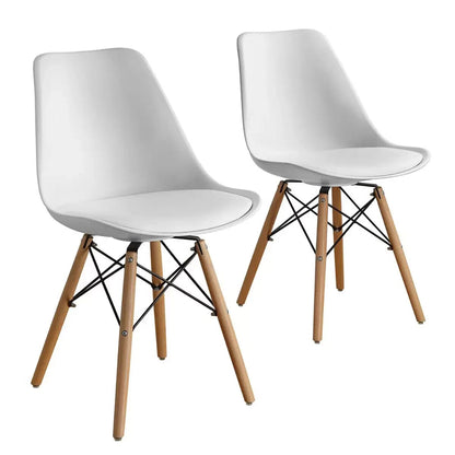 Bayside Furnishings Eiffel White Dining Chairs, 2 Pack **