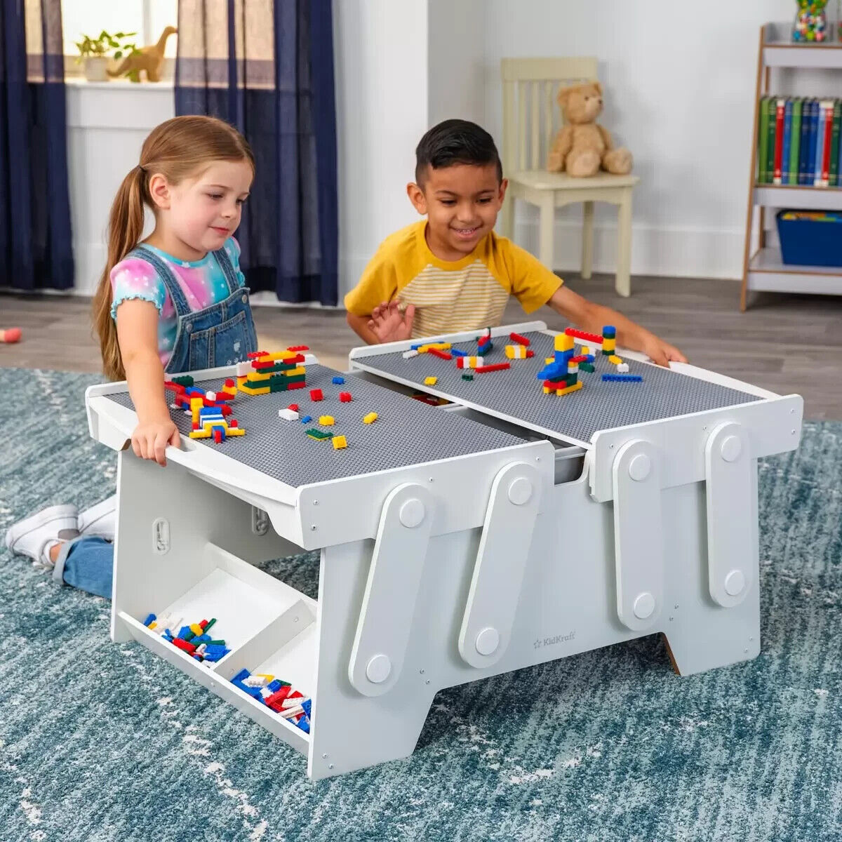 NEW KidKraft Building Bricks Play n Store Mega Table (3+ Years) LEGO