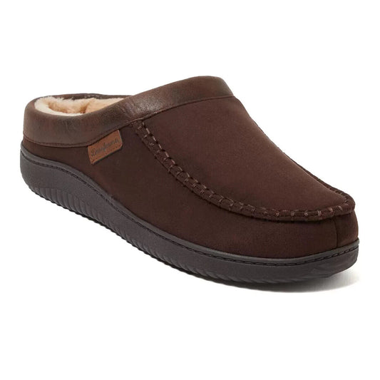 Dearfoam Men's Clog Slippers in Brown