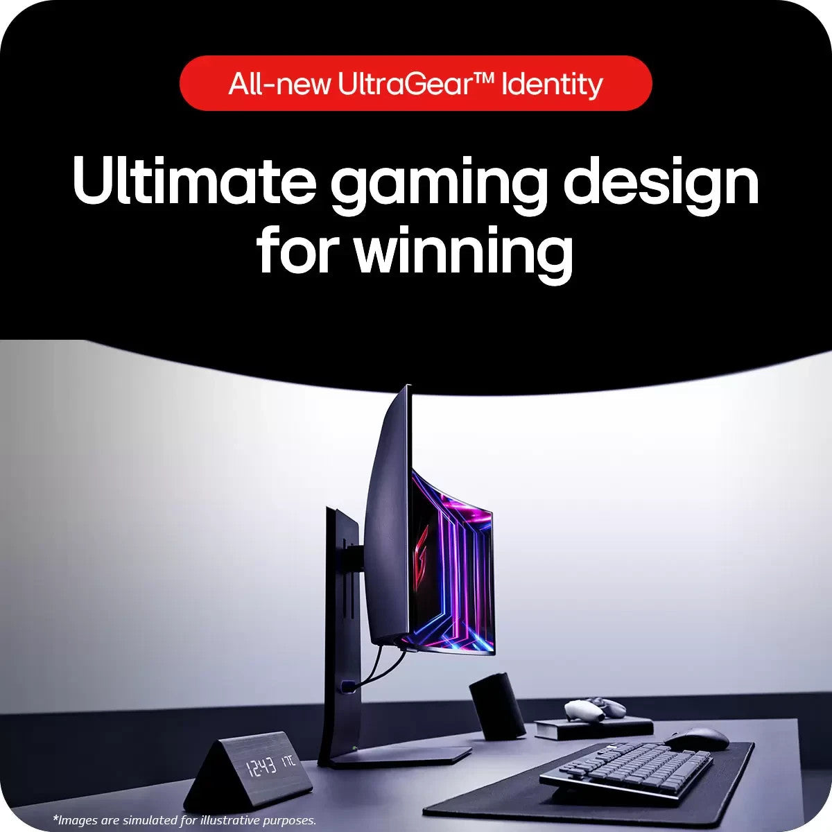 LG Gaming Monitor 34 Inch UltraGear WQHD 240Hz OLED , 34GS95QE-B Black VAT