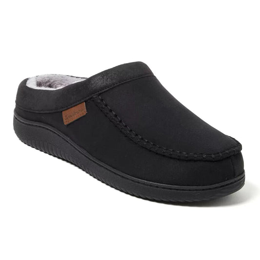 Dearfoam Men's Clog Slippers in Black