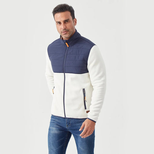 Cloudveil Men's Aspen Sherpa Jacket in White In Medium