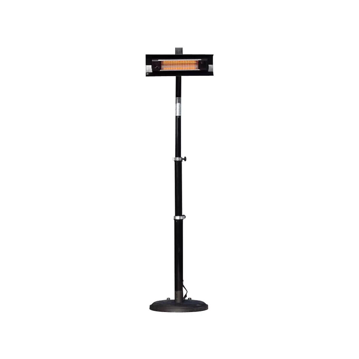 FireSense Black Powder Coated Steel 2.3m (93") Telescoping Heater Patio