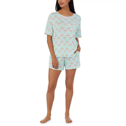 Disney Mickey Mouse Women's 2 Piece Pyjama Set - Aqua