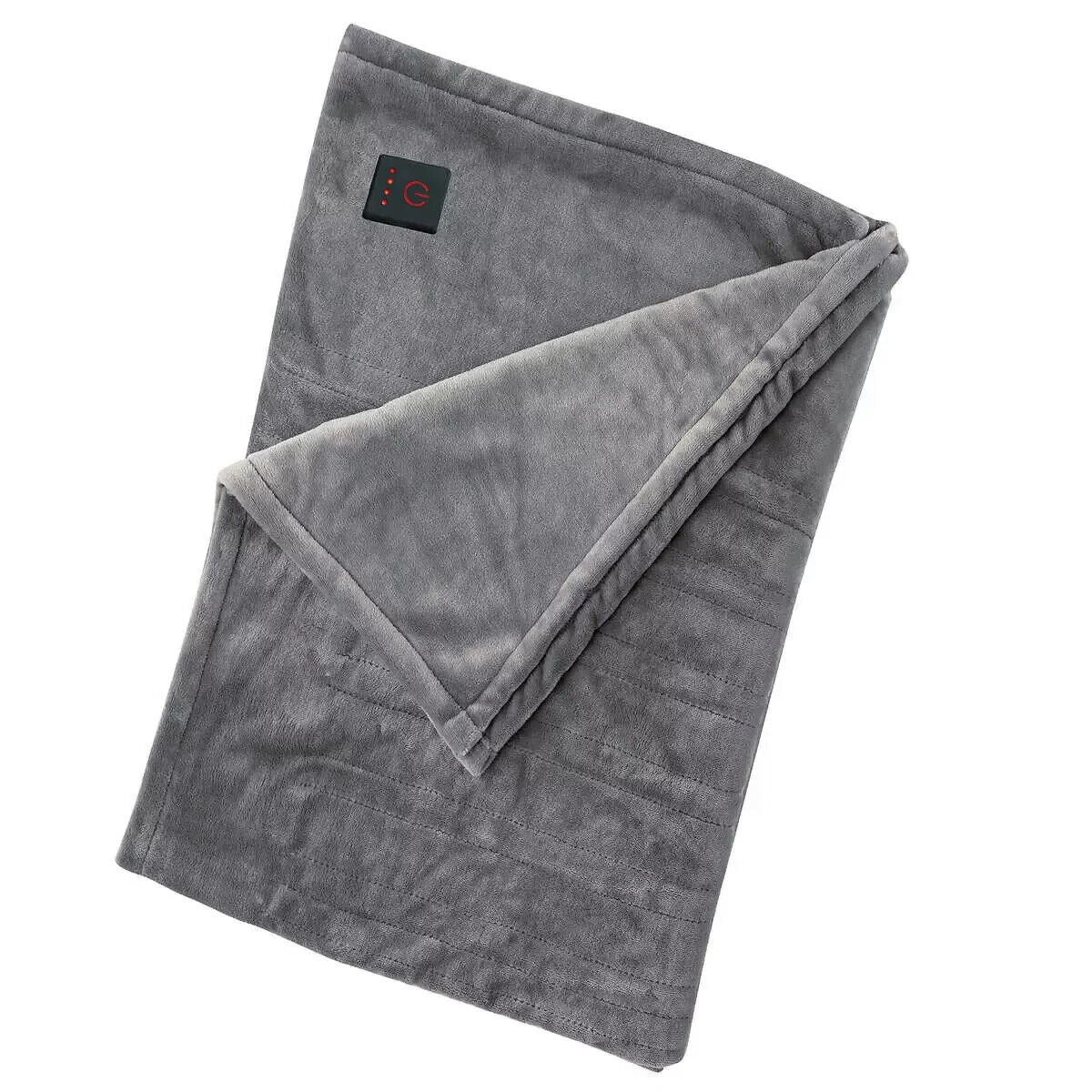 Brookstone Heated Throw Fleece Super Soft Blanket Throw 127 x 152 cm, Grey