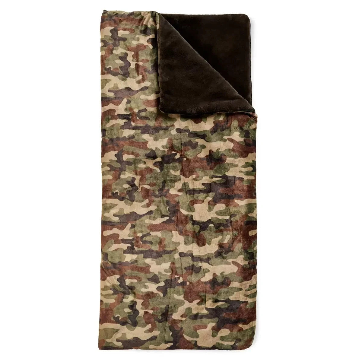 Camouflage Faux Fur Slumber Bag 137 x 142 cm Northwest Cloud Touch Super Soft