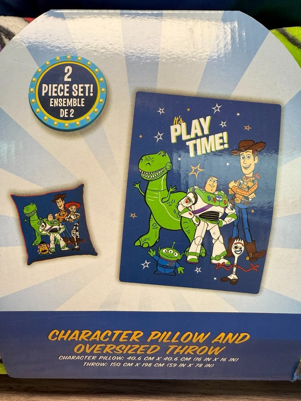 Toy Story Pillow and Throw Disney Oversized 150 cm x 198 cm NEW