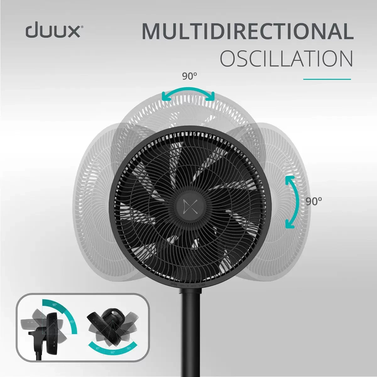 Duux Whisper Flex 2 Smart Fan DXCF70UK, Black