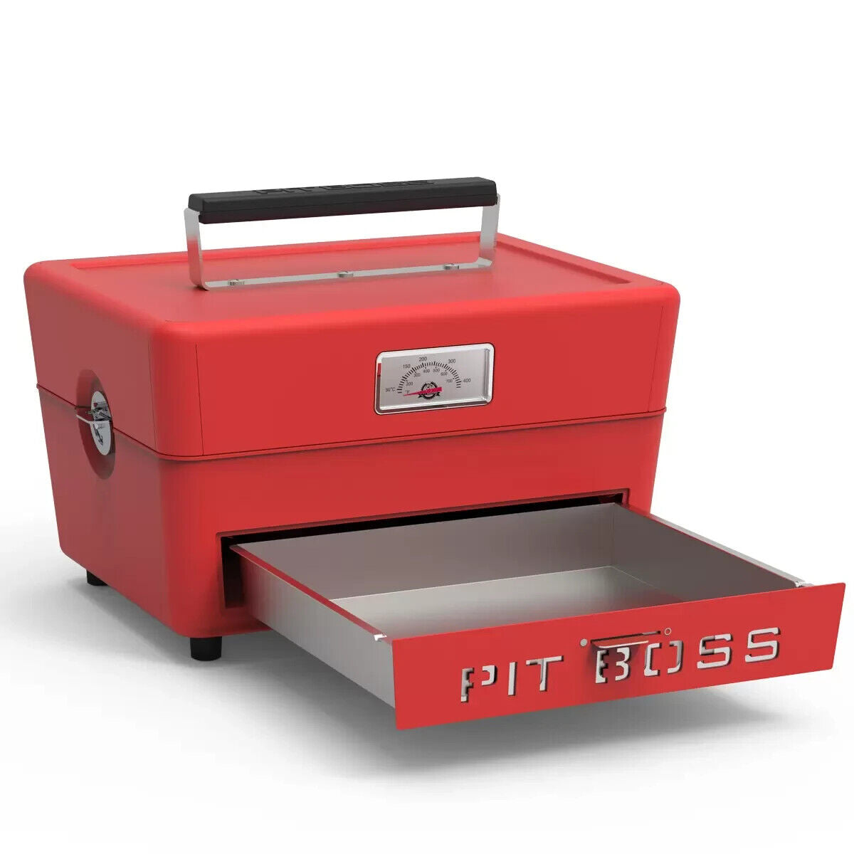 Pit Boss 24" Portable Charcoal Barbecue in Red + Cover