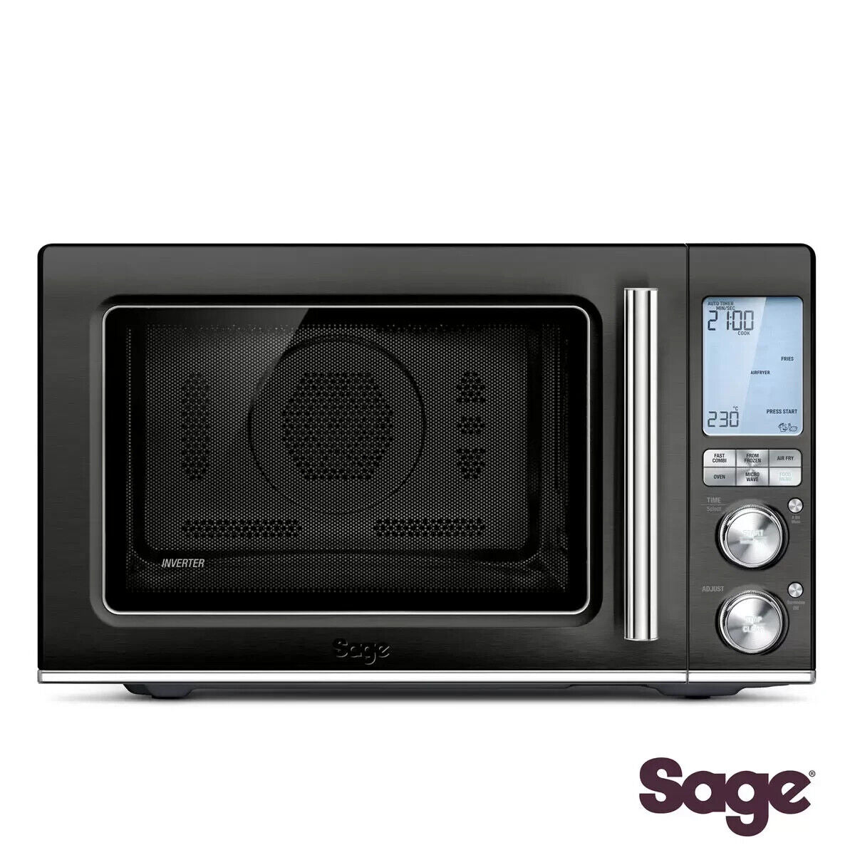 Sage 32 Litre 1100W The Combi Wave 3 in 1 Microwave in Black Stainless Steel