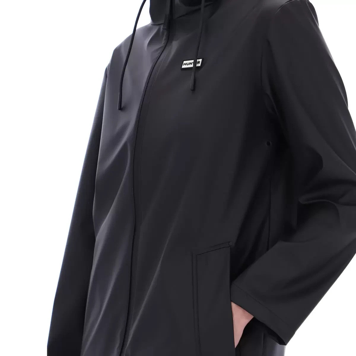 Hunter Women's Bay PU Raincoat Waterproof Windproof Black Medium