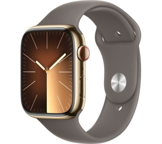 Apple Watch Series 9 Cellular 41 mm Gold St Steel Case Clay Sports band  M/L