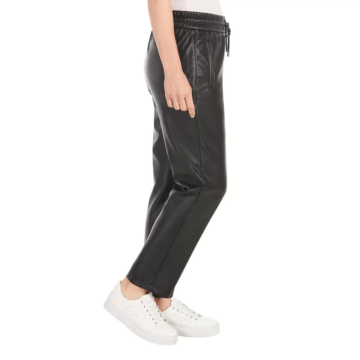 Hilary Radley Faux Leather Pant in Black Size XL