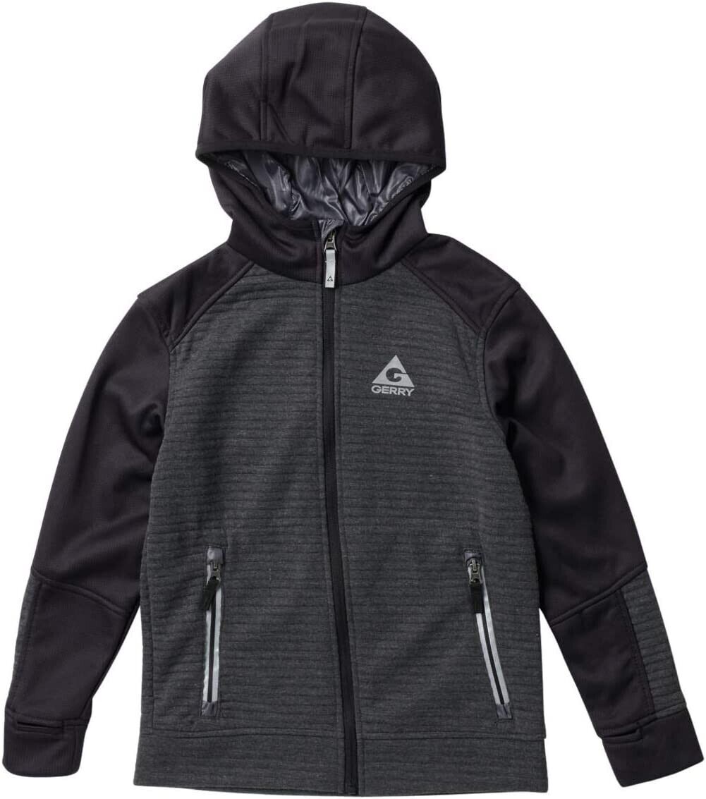 Gerry Big Boys G-Summit Fleece Overlay Shell Jacket 7-8 Dark grey