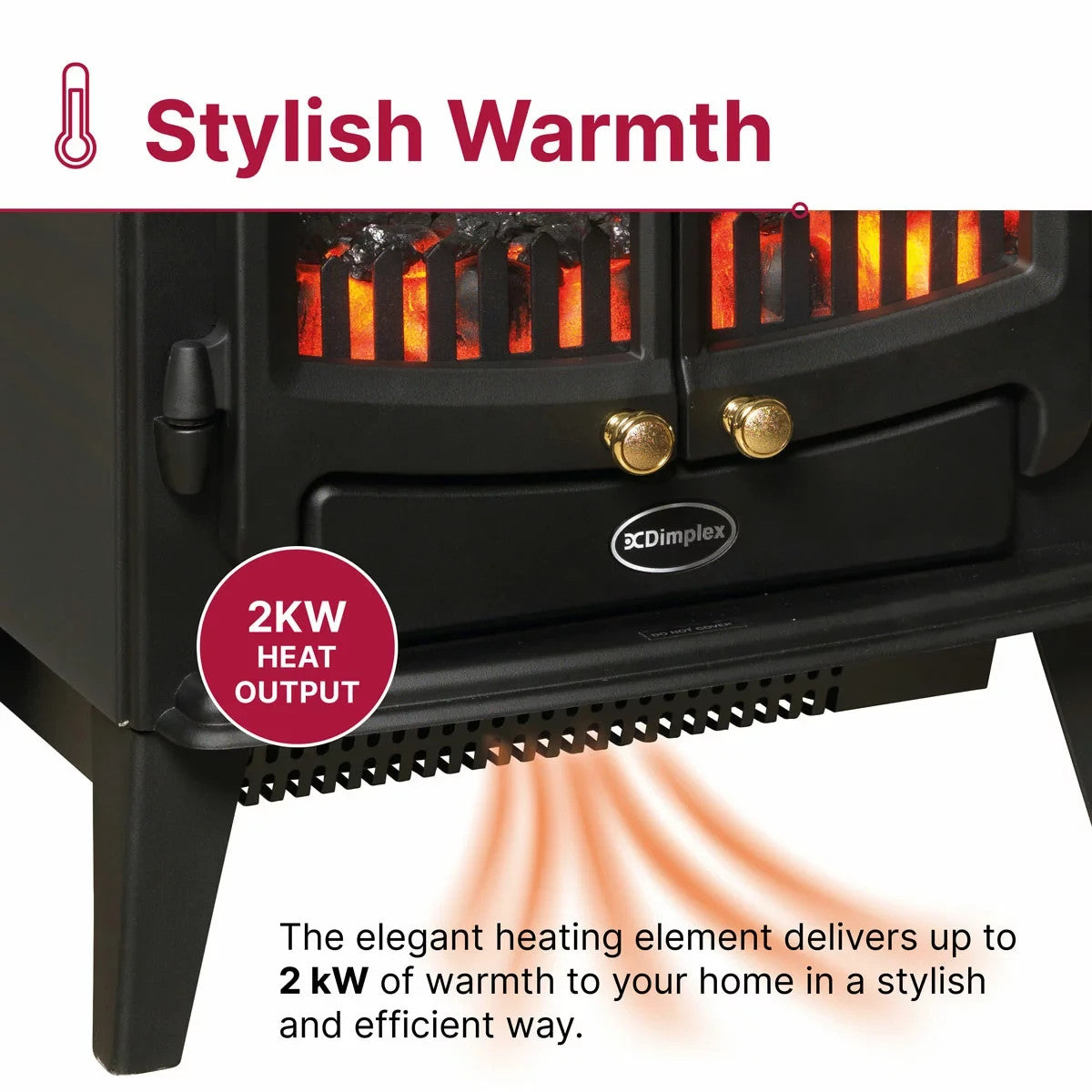 Dimplex Springborne Optiflame Electric Freestanding Stove, 2kW