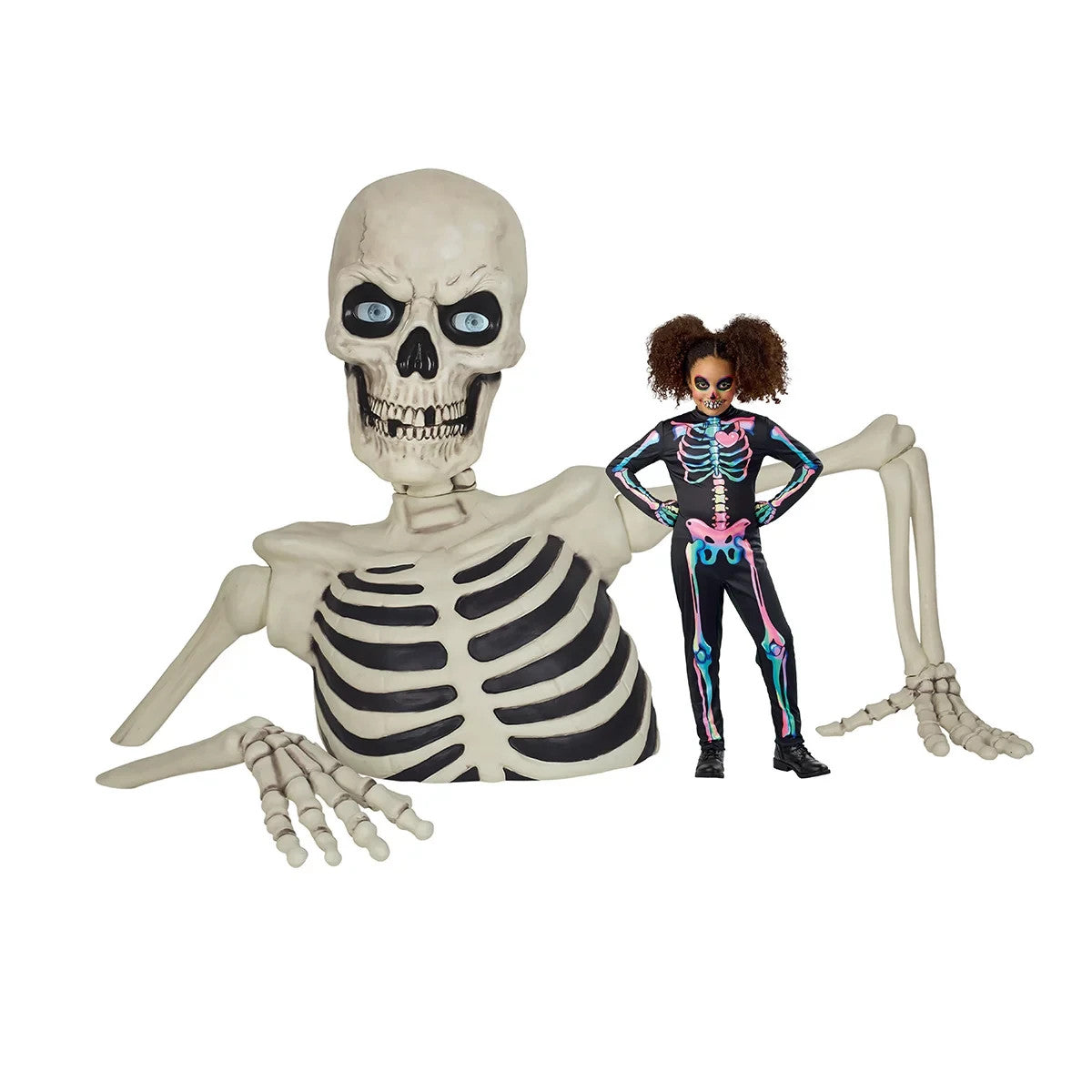 Halloween 5ft (1.6m) Giant Ground Breaking Skeleton with Lights & Sounds NEW