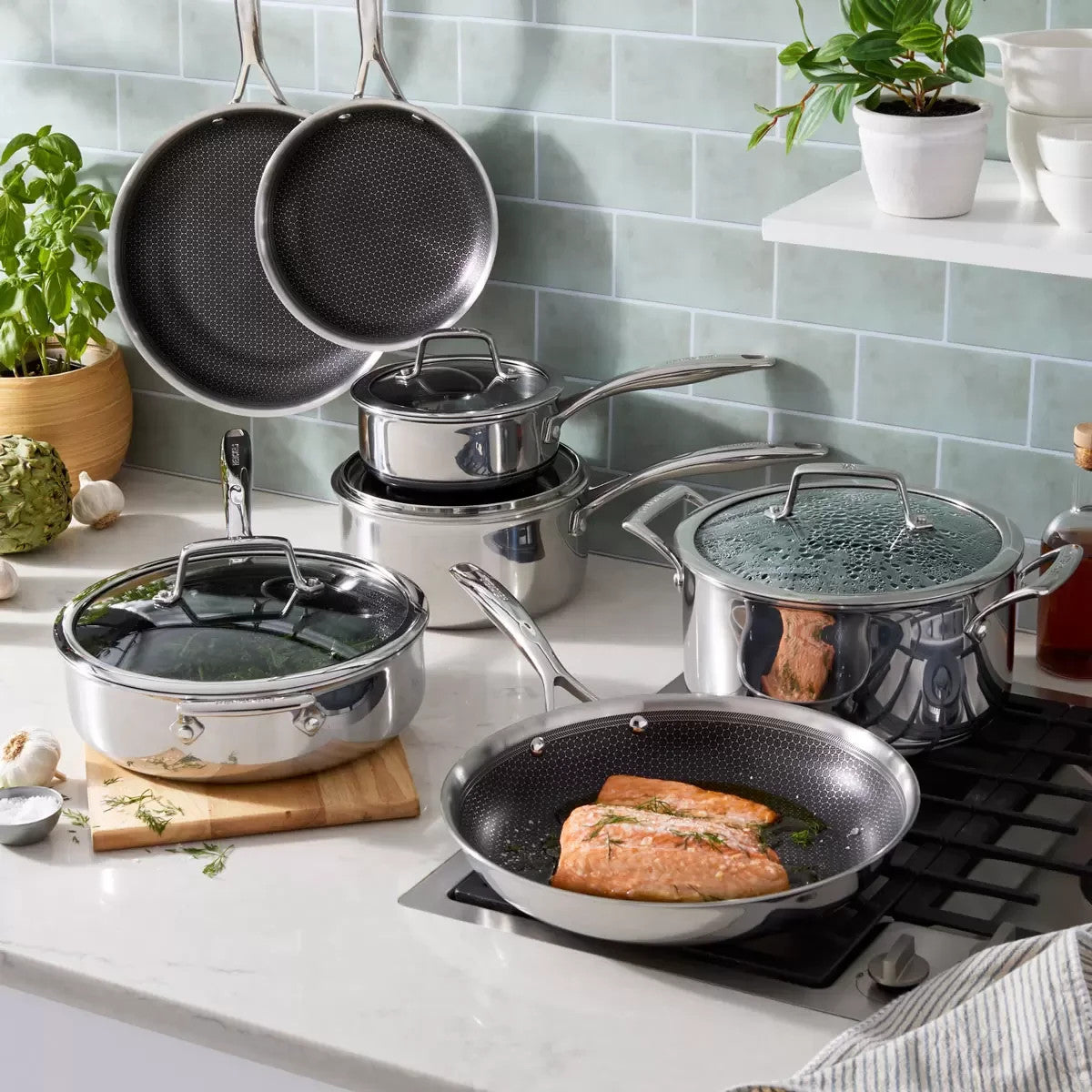 Henckels Paradigm Stainless Steel Cookware Set, 11 Piece