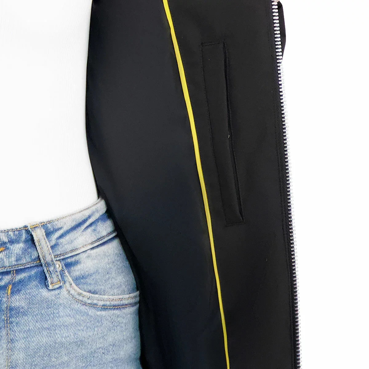 DKNY Ladies Long Down Coat with Hood in Black  Small