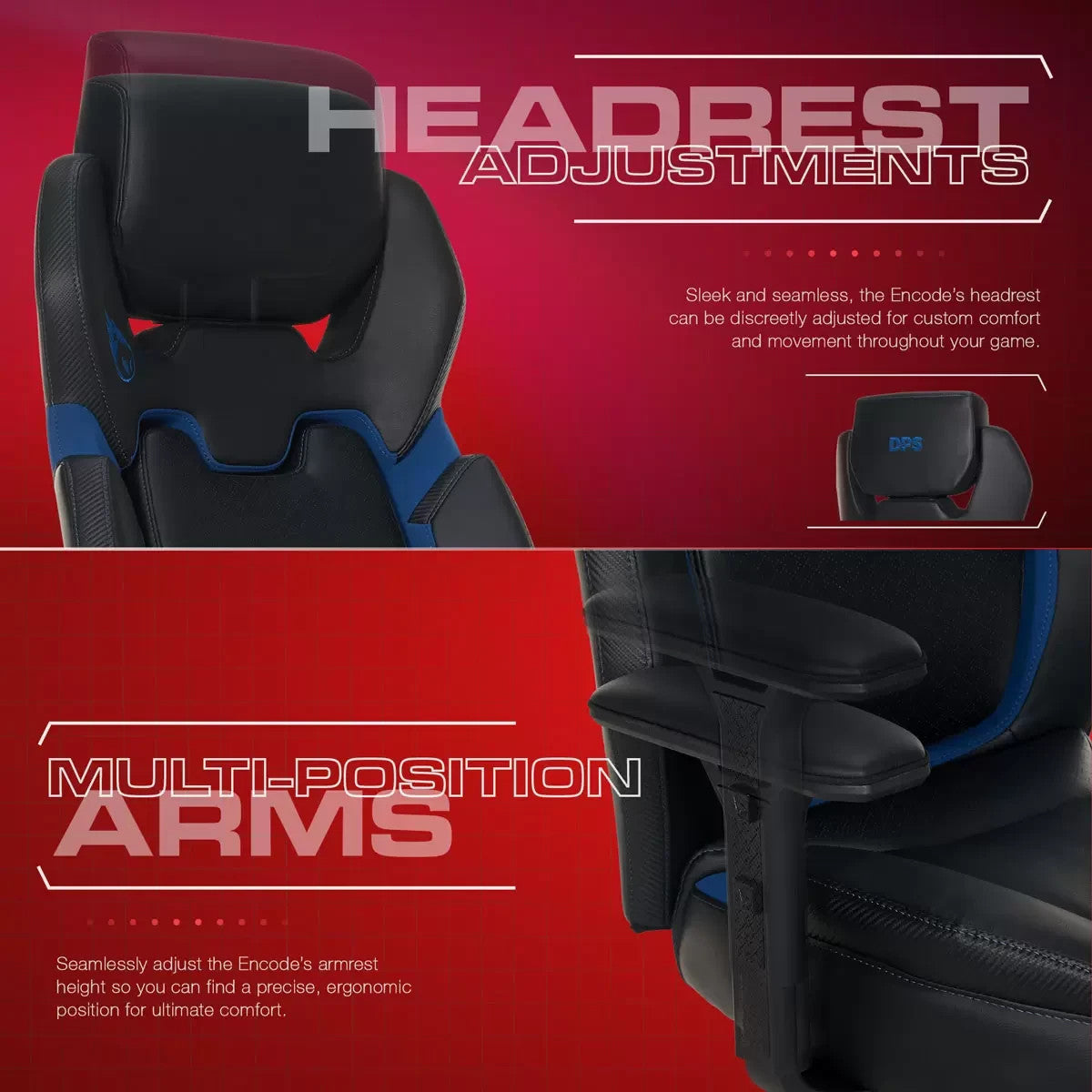 DPS® Encode Gaming Chair With Adjustable Headrest