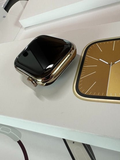 Apple Watch Series 9 Cellular 41 mm Gold St Steel Case Clay Sports band  M/L
