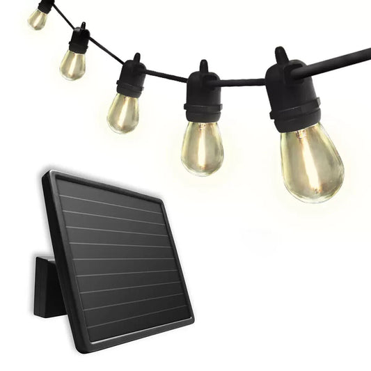 Sunforce Solar String Lights with 18 Bulbs and Solar Panel