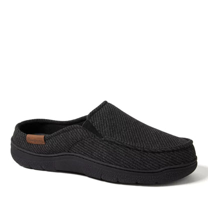 Dearfoam Men's Clog Slippers in Black, Size Medium (UK 8-9)