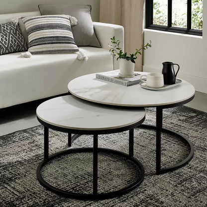 Bentley Designs Mateo Sintered Stone Nest of Coffee Tables