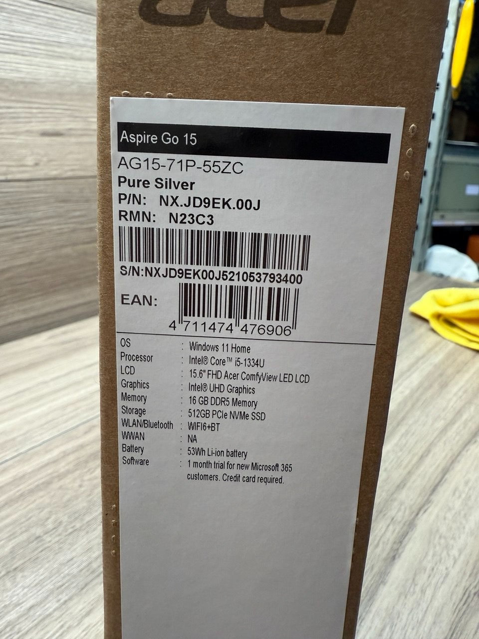 Acer Aspire Go 15, i5, 16GB RAM, 512GB SSD, 15.6 Inch Laptop, NX.JD9EK.00J