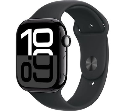 APPLE Watch Series 10 46 mm Jet Black Al Case with Black Sport Band, M/L GPS