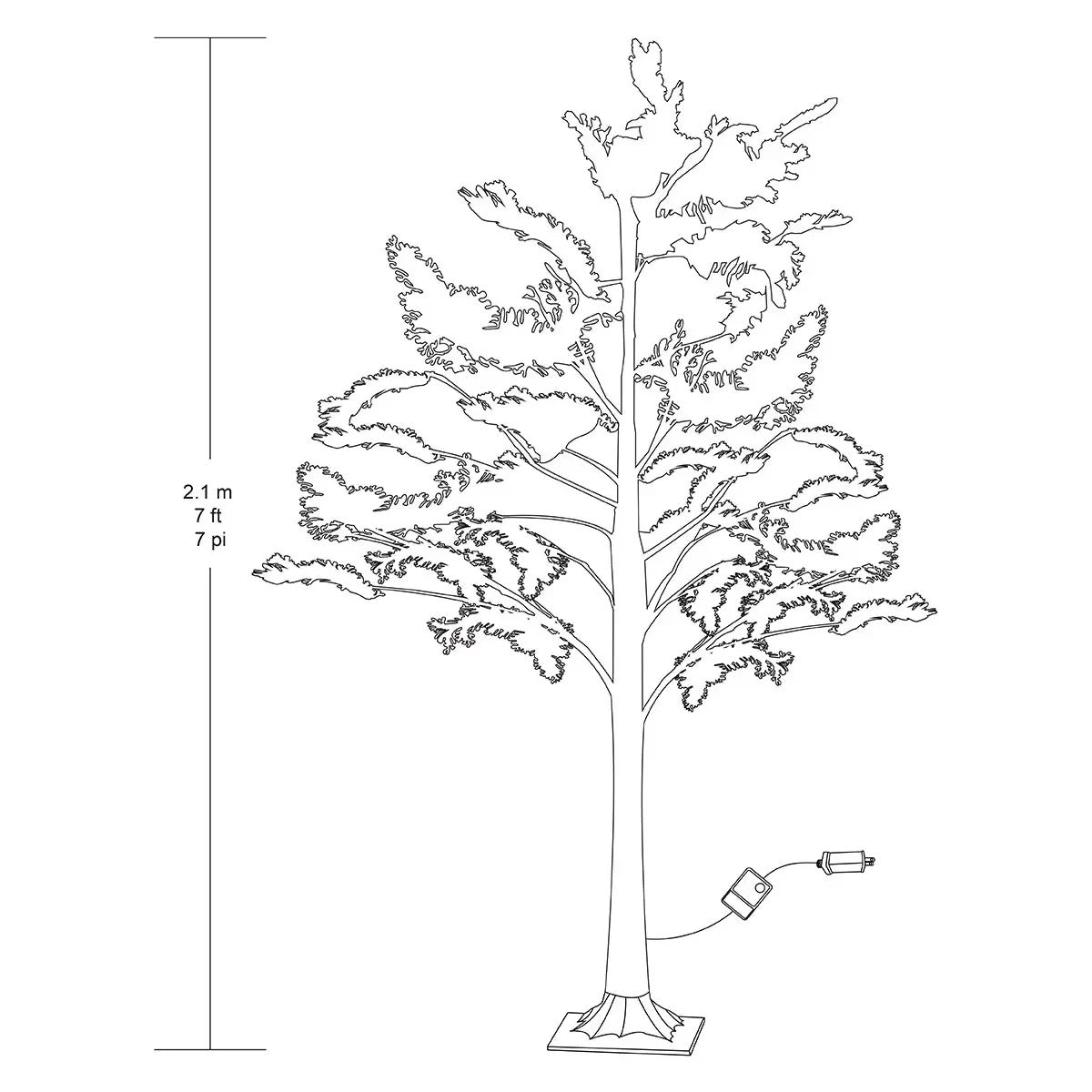 7ft Flocked LED Cedar Tree with Twinkling Lights