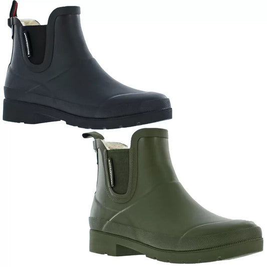 Weatherproof Ladies Fur Lined Boot in Black / Olive Green