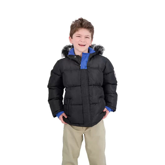 Andy & Evan Boy's Parka Coat in Black, XS Age 3-4 years