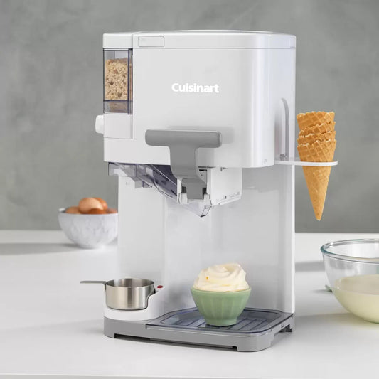 Cuisinart ICE48U Soft Serve Ice Cream Maker Sorbet, frozen Yogurt, Vegan dessert