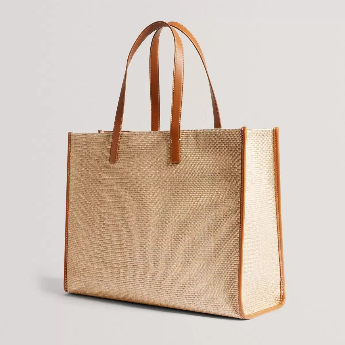 Ted Baker Pallmer Large Raffia Tote in Brown