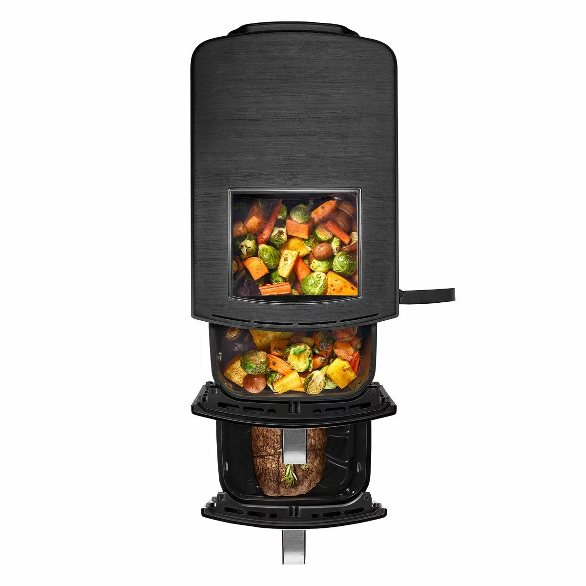 Gourmia GAF1180 Double Decker Air Fryer 10.4L | Dual 5.2L Baskets. Box open