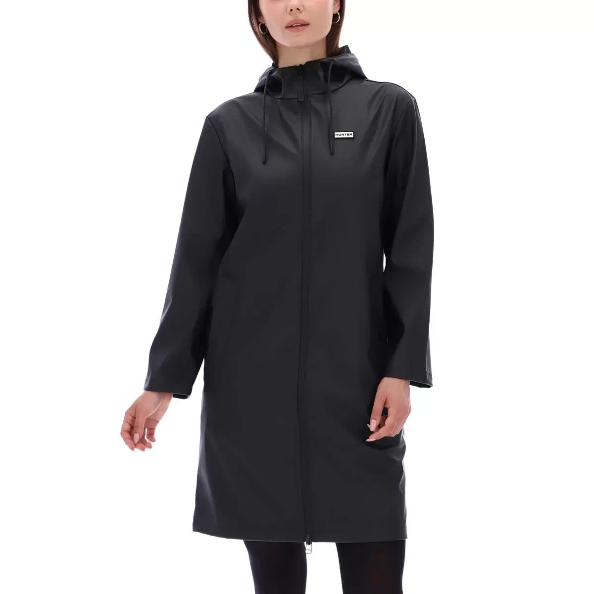Hunter Women's Bay PU Raincoat Waterproof Windproof Black Medium