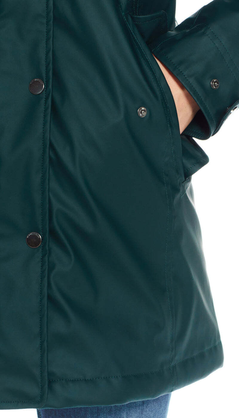 Weatherproof Ladies Slicker Jacket in Hunter Green