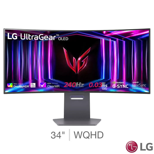 LG Gaming Monitor 34 Inch UltraGear WQHD 240Hz OLED , 34GS95QE-B Black VAT
