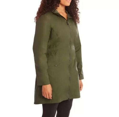 Kirkland Signature Women's Hooded Lightweight Jacket in Black & Green