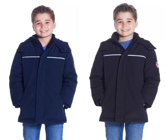 Andy and Evan's Kid's Parka Coat in ( Black & Navy )